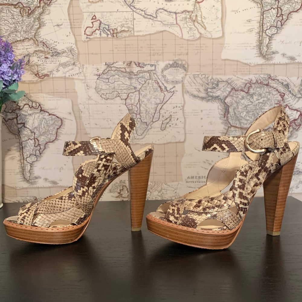 Women’s COACH PYTHON Tamara Platform Sandals 6.5